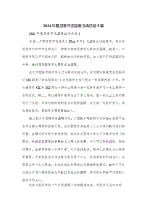 2024年基层春节送温暖活动总结5篇.docx