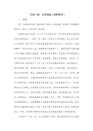 “三支一扶”工作总结.docx