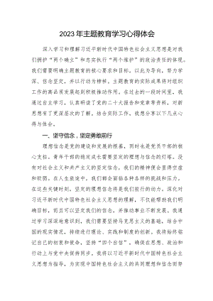 2023年主题教育学习心得体会.docx