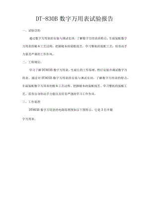 2023年DT830B数字万用表实验报告.docx