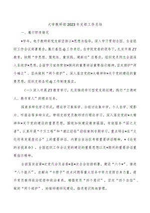 大学教研部2023年支部工作总结.docx