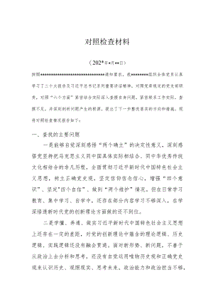 2023党支部对照检查材料.docx