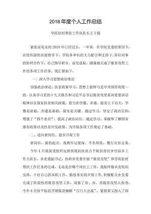 2018年度个人工作总结.docx
