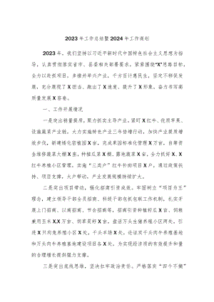 2023年工作总结暨2024年工作谋划.docx