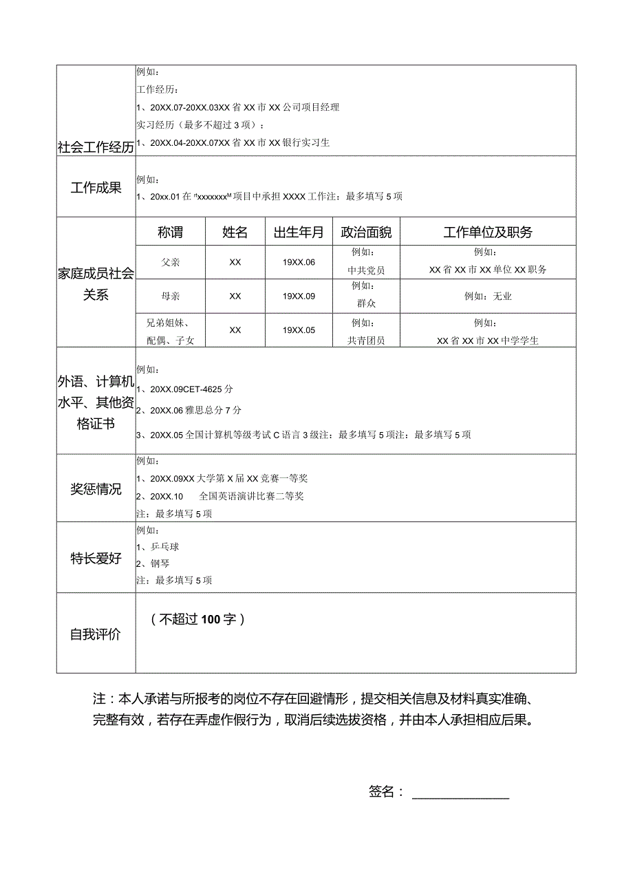 2023年度高层次人才社会招聘报名表.docx_第2页