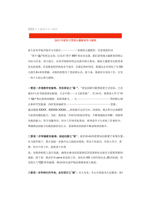 2023年主题教育学习感悟.docx