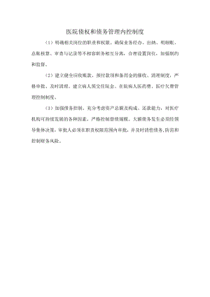 医院债权和债务管理内控制度.docx