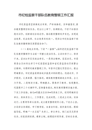 2023年纪检监察干部关于教育整顿工作开展情况总结汇报材料文稿.docx