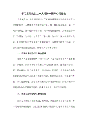 2023年税务局学习贯彻《党的二十大精神》一周年心得体会（4份）.docx