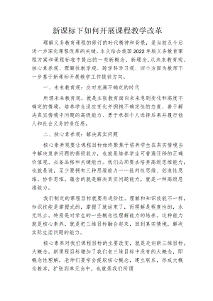 新课标下如何开展课程教学改革.docx