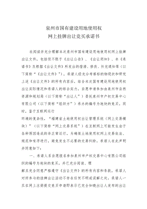 泉州市国有建设用地使用权网上挂牌出让.docx