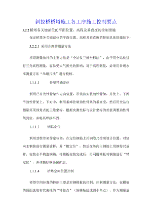 斜拉桥桥塔施工各工序施工控制要点.docx
