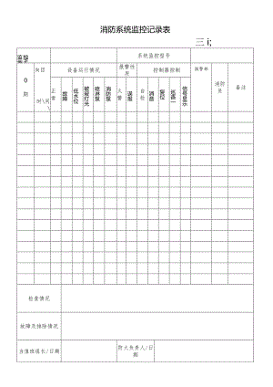 消防系统监控记录表.docx