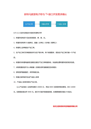 新特马家居电子称与T接口开发需求确认.docx
