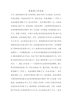 民政局工作总结2.docx
