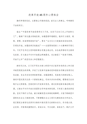 改革开放45周年心得体会.docx