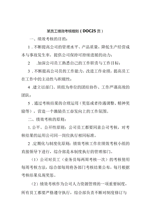 某员工绩效考核细则（DOC25页）.docx