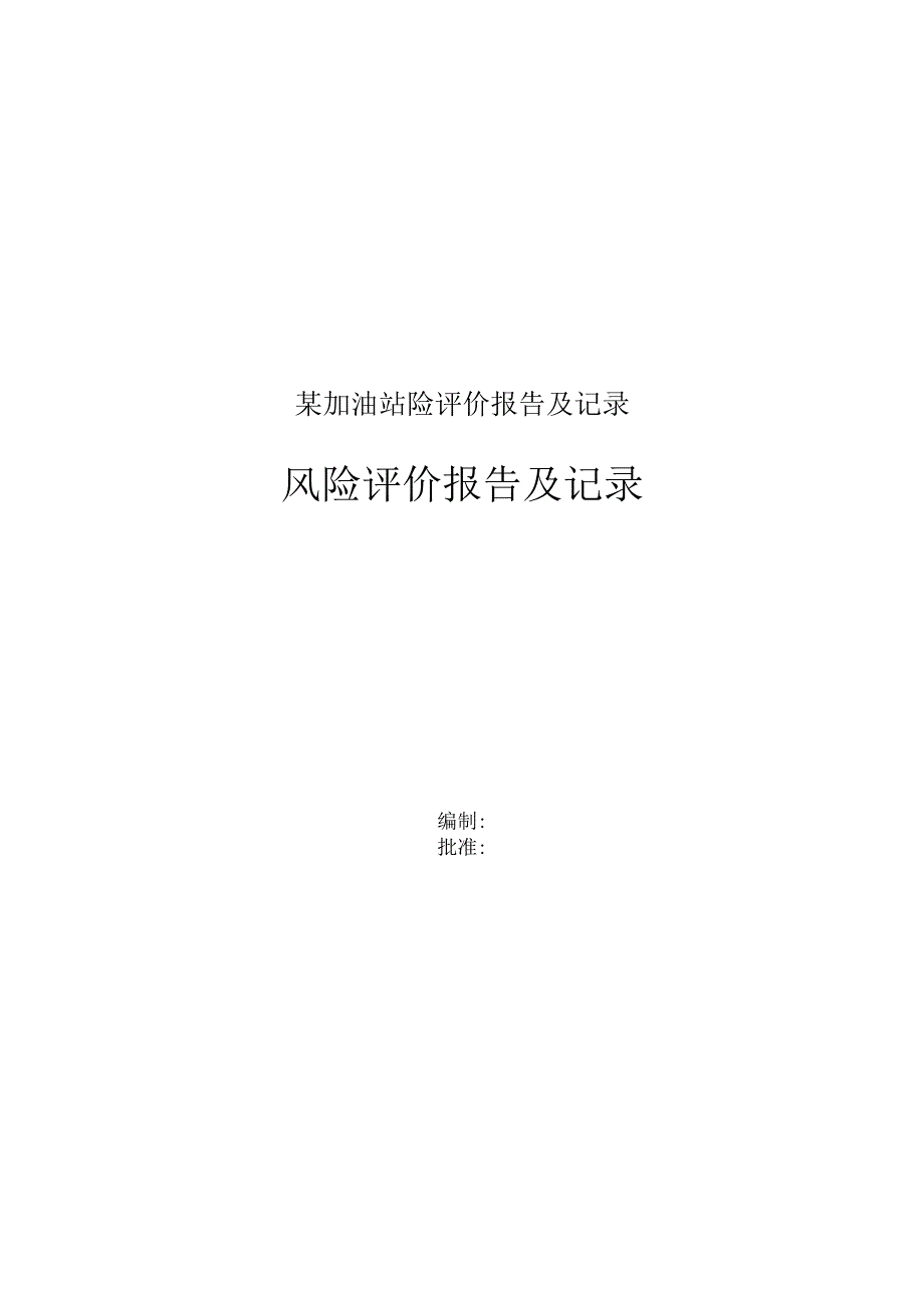 某加油站险评价报告及记录.docx_第1页