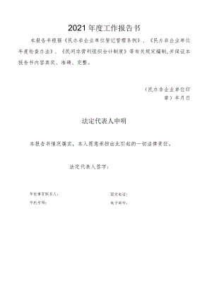 民非年度工作报告.docx