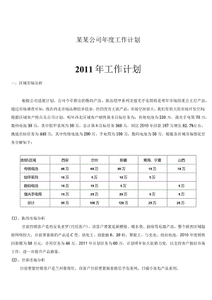 某某公司年度工作计划.docx