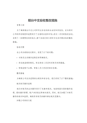 烟台中支验收整改措施.docx