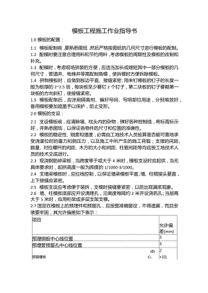 模板工程施工作业指导书.docx