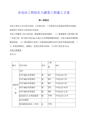 水电站工程钻孔与灌浆工程施工方案.docx