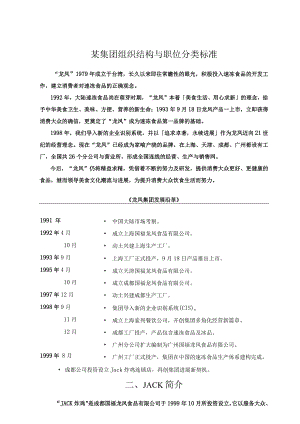 某集团组织结构与职位分类标准.docx