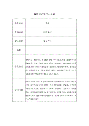 教师家访情况记录表(5).docx