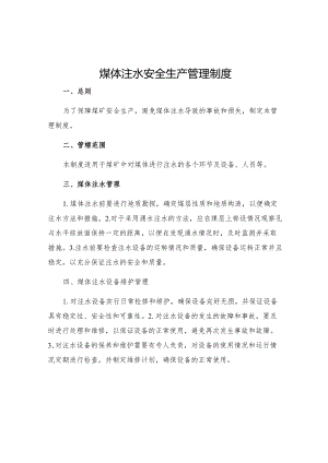 煤体注水安全生产管理制度.docx