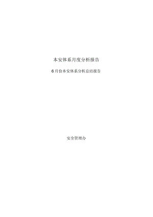 本安体系月度分析报告.docx