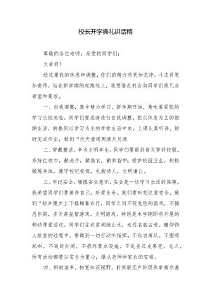 校长开学典礼讲话稿.docx
