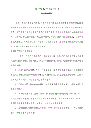某小学校产管理制度.docx