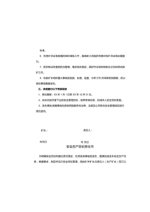 生产矿长安全生产目标责任书.docx