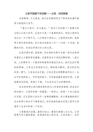 父亲节国旗下讲话稿——父亲向您致敬.docx
