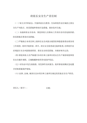 班组长安全生产责任制.docx