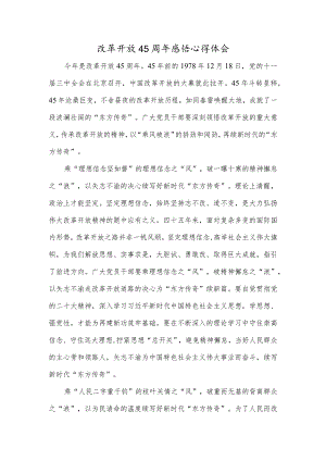 改革开放45周年感悟心得体会.docx