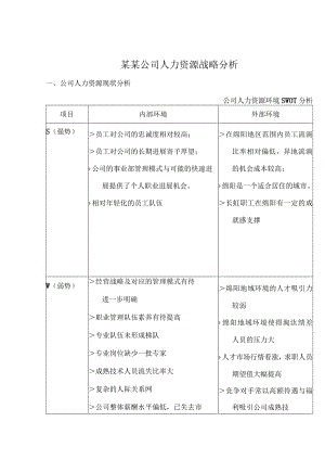 某某公司人力资源战略分析.docx