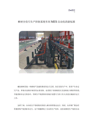 棒材全倍尺生产控制系统车间MES自动化的新标准.docx