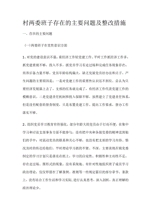 村两委班子存在的主要问题及整改措施.docx