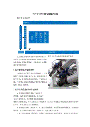 热控专业执行器安装技术方案.docx