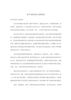 班干部培训心得体会.docx