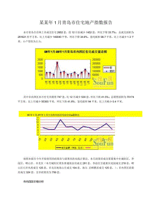 某某年1月青岛市住宅地产指数报告.docx