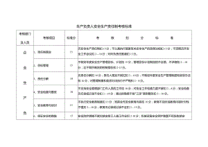 生产负责人安全生产责任制考核标准.docx