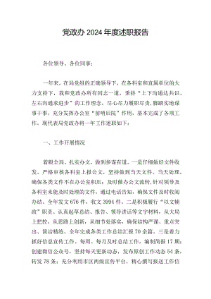 党政办2024年度述职报告.docx