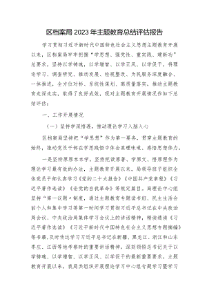 区档案系统2023年主题教育总结评估报告4800字.docx