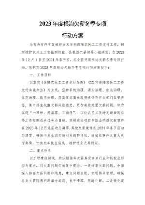 2023年度根治欠薪冬季专项行动方案.docx