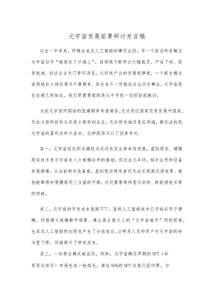 元宇宙发展前景研讨发言稿.docx