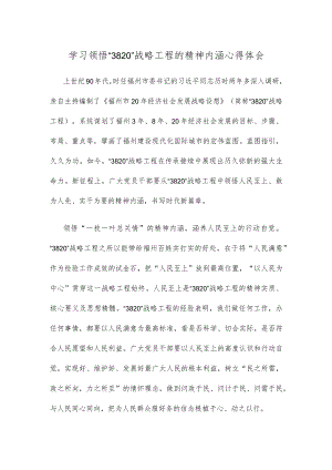 学习领悟“3820”战略工程的精神内涵心得体会.docx