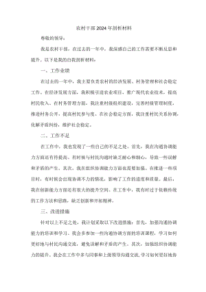 农村干部2024年剖析材料.docx